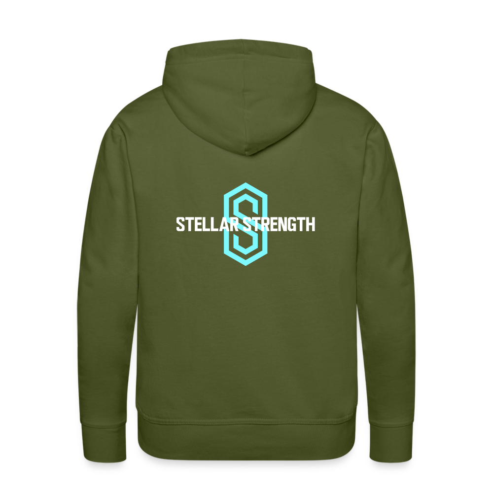 Men’s stellar fusion Premium Hoodie blue - olive green