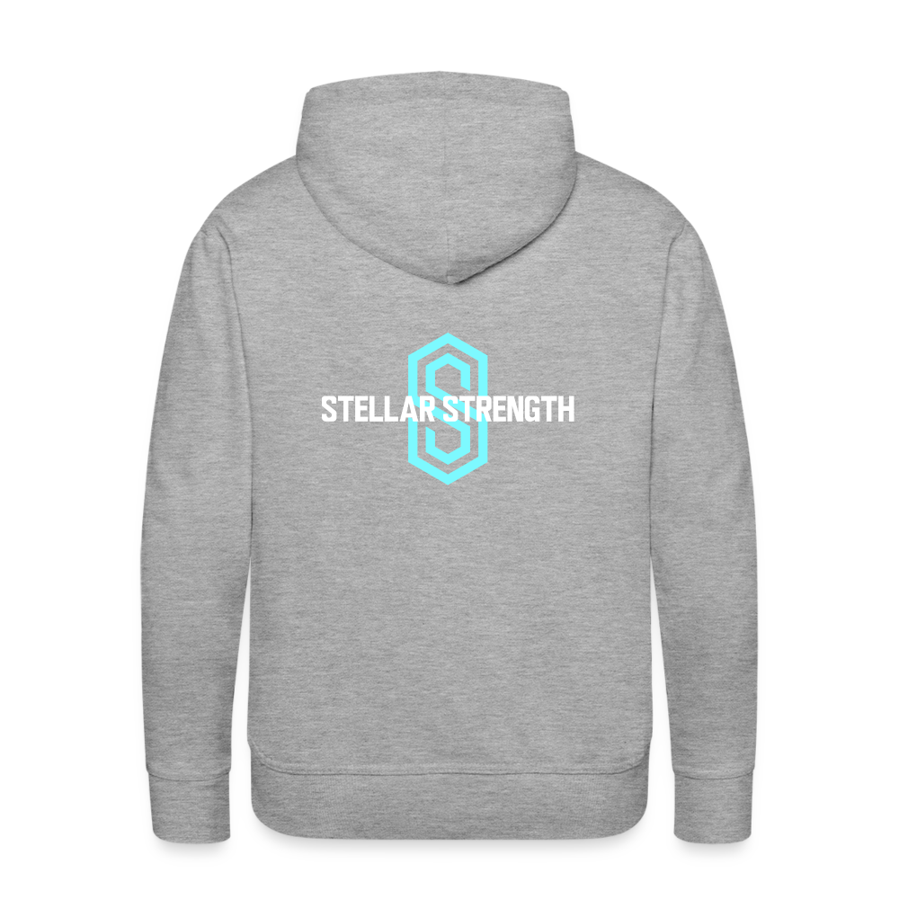 Men’s stellar fusion Premium Hoodie blue - heather grey