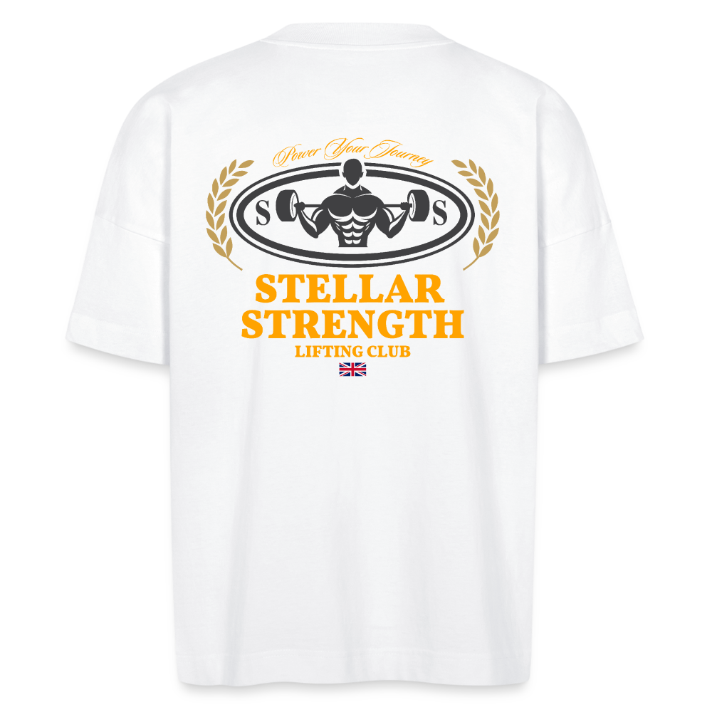 stellar strength classic edition oversized T-shirt orange - white