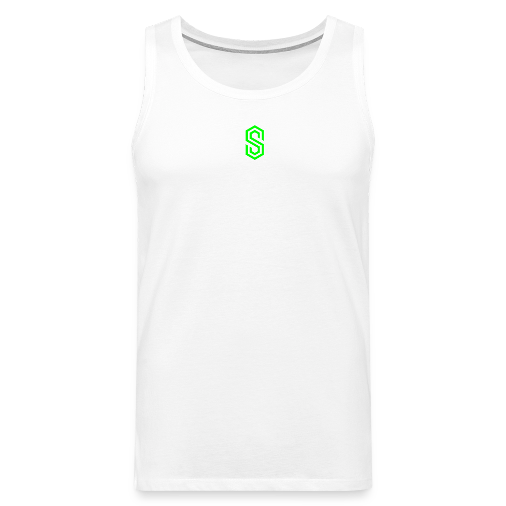 stellar strength flex tank top green - white