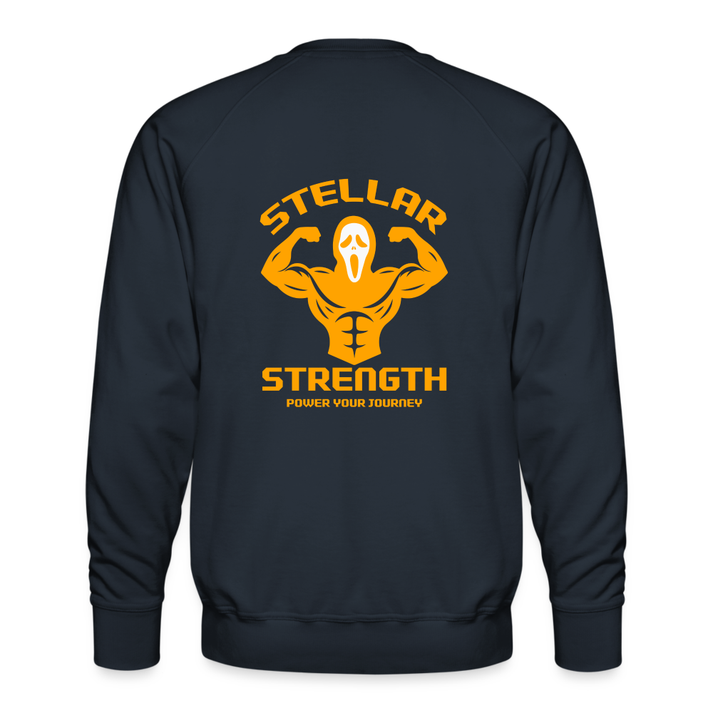 stellar strength FLEX sweatshirt orange - navy