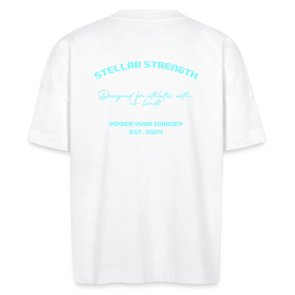 stellar strength platinum edition oversized T-shirt blue - white