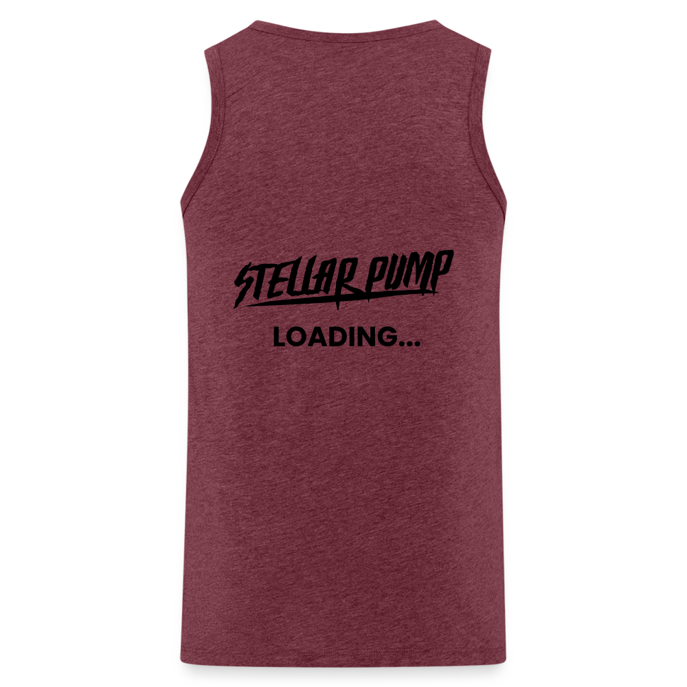 stellar pump loading tank top black - heather burgundy