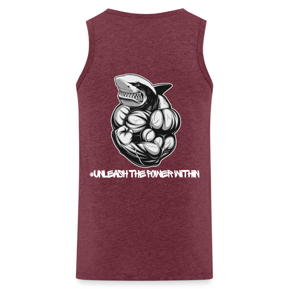 Men’s Premium Tank Top unleash the power within - heather burgundy