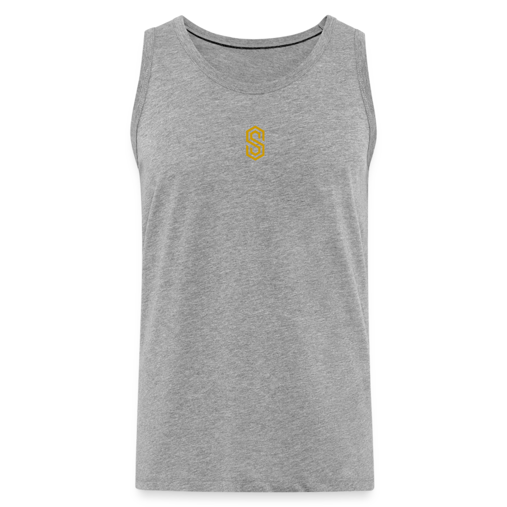 stellar strength flex tank top gold - heather grey