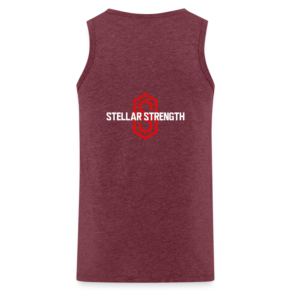 stellar strength fusion tank top red - heather burgundy