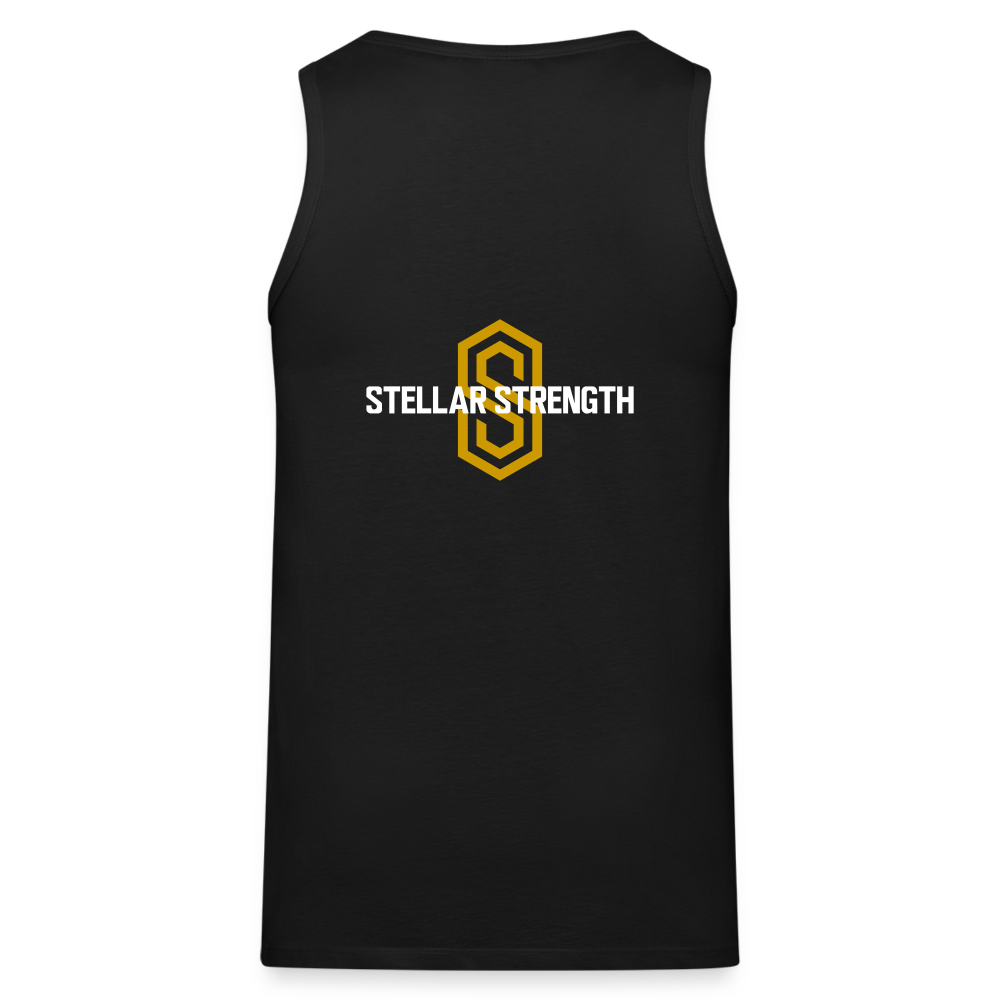 stellar strength fusion tank top gold - black