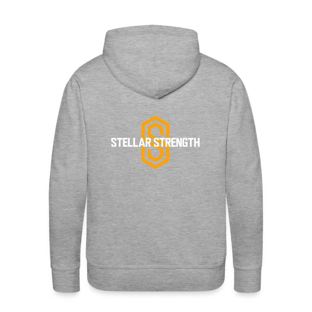 Men’s stellar fusion Premium Hoodie orange - heather grey