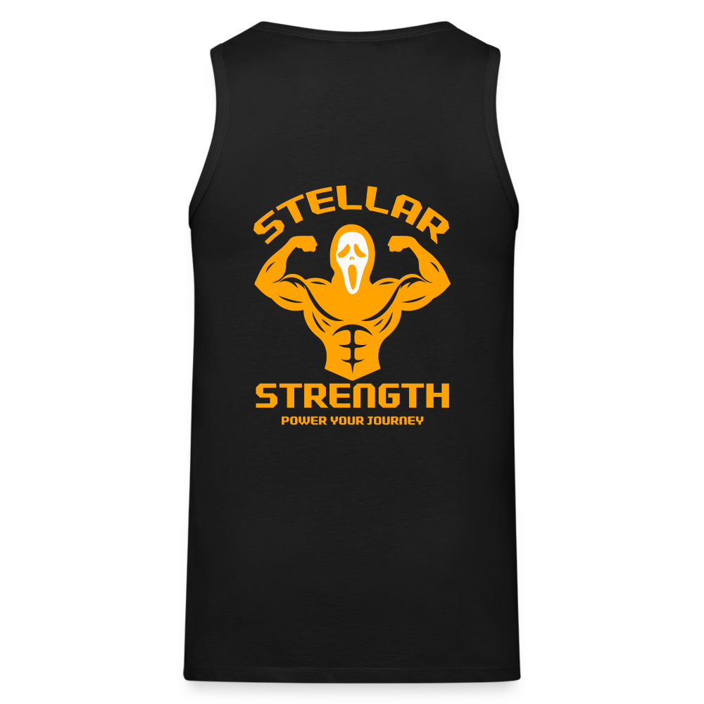 stellar strength flex tank top orange - black