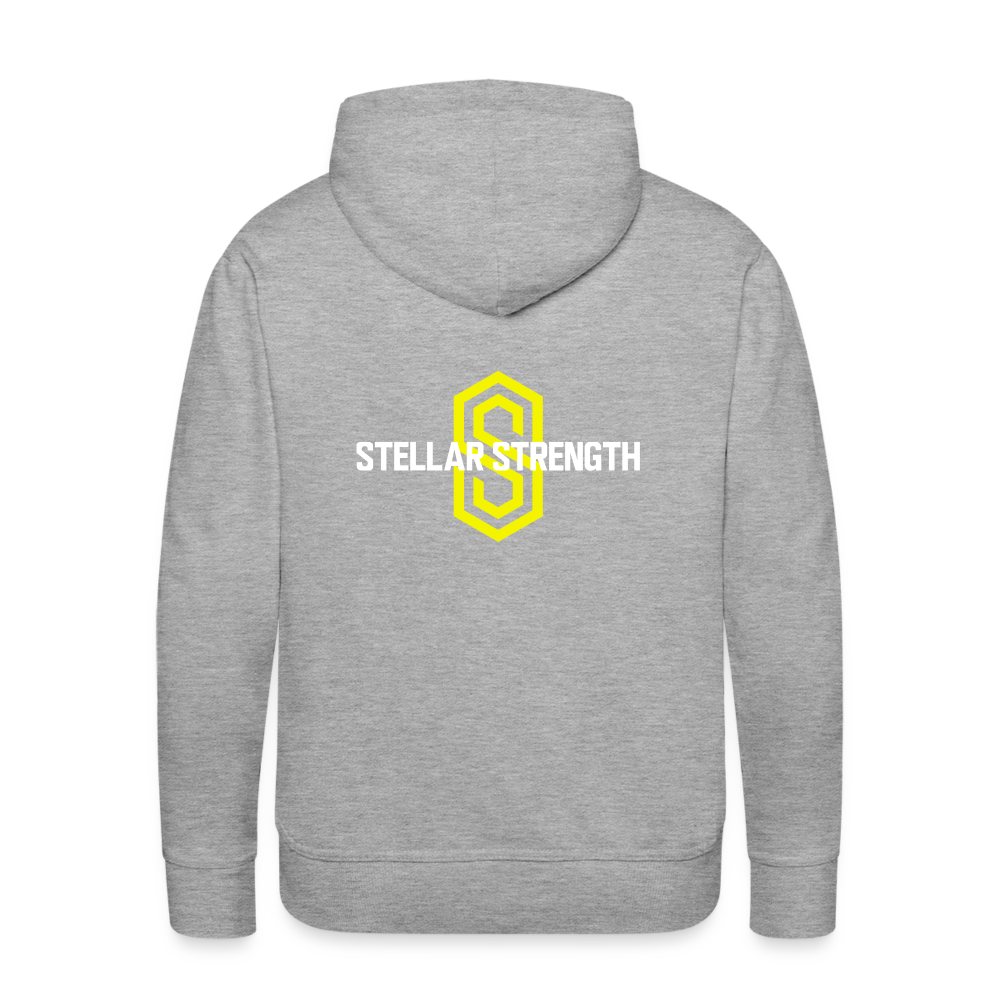 Men’s stellar fusion Premium Hoodie yellow - heather grey