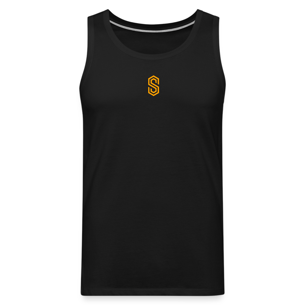 stellar strength flex tank top orange - black