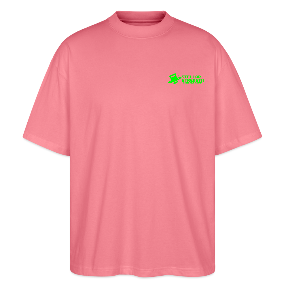 stellar strength classic edition oversized T-shirt green - pink joy 