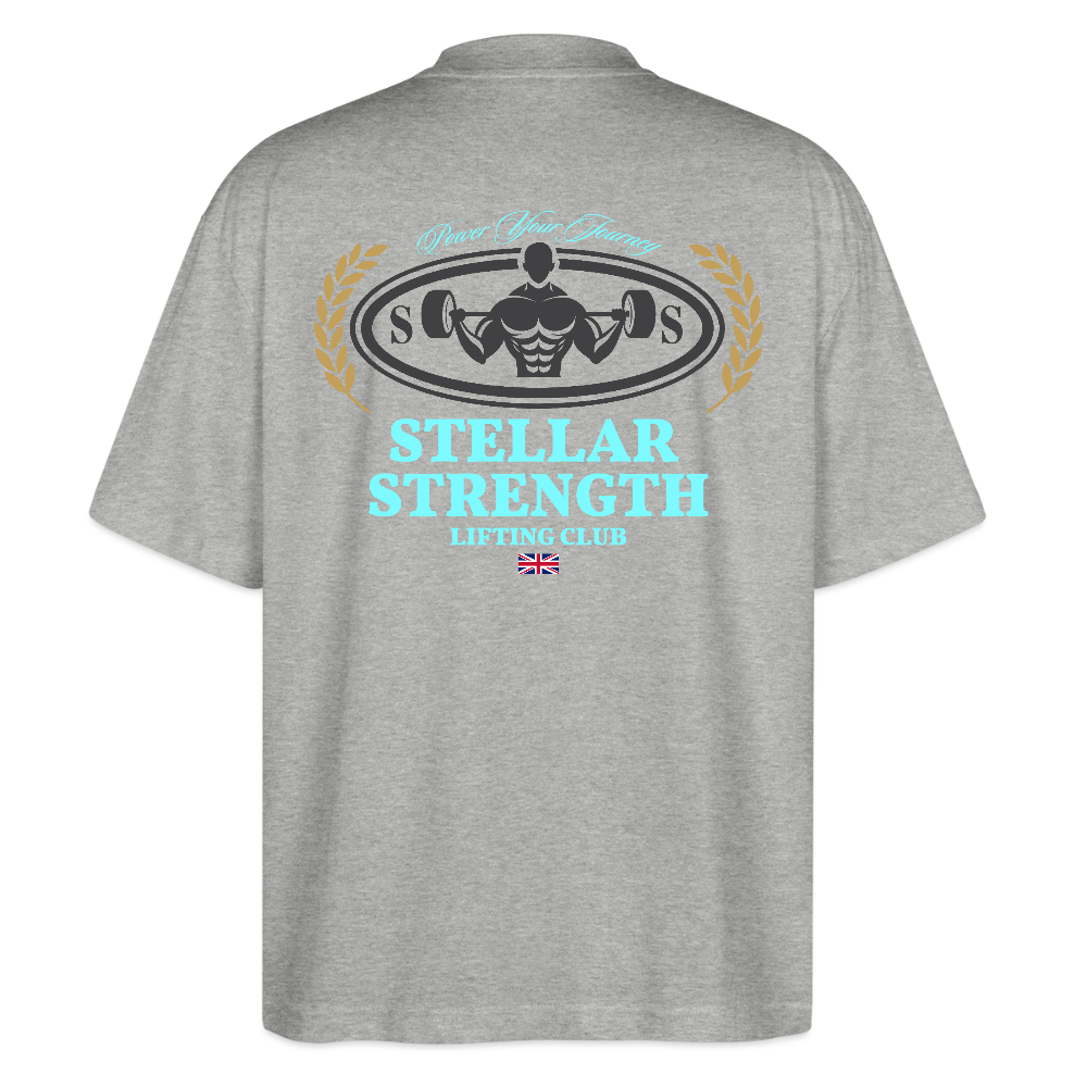 stellar strength classic edition oversized T-shirt blue - heather grey