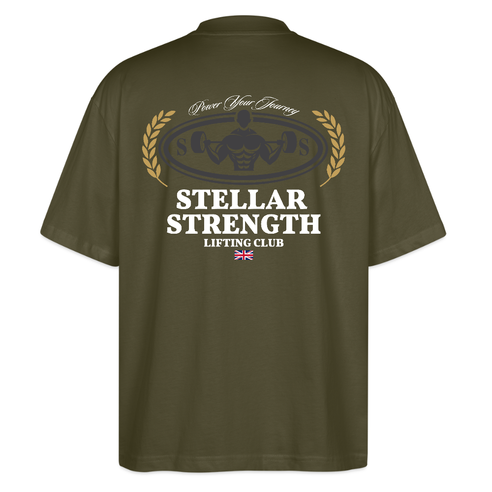 stellar strength classic edition oversized T-shirt white - khaki