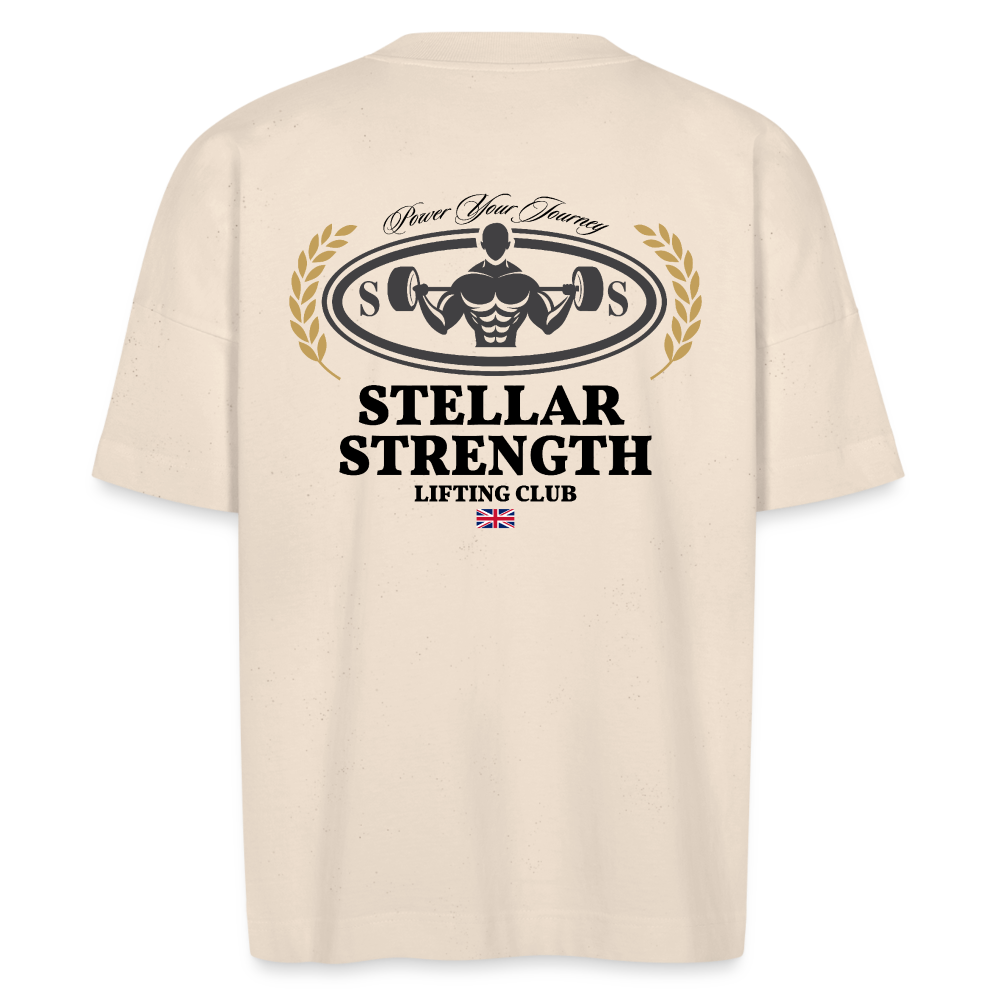 stellar strength classic edition oversized T-shirt black - natural raw