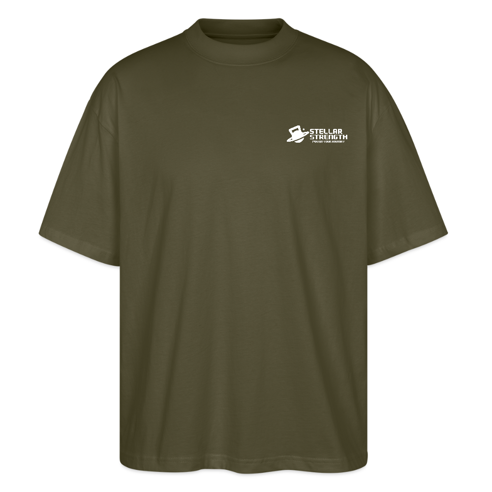 stellar strength classic edition oversized T-shirt white - khaki