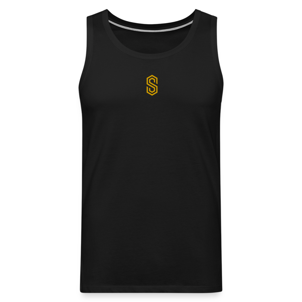 stellar strength fusion tank top gold - black