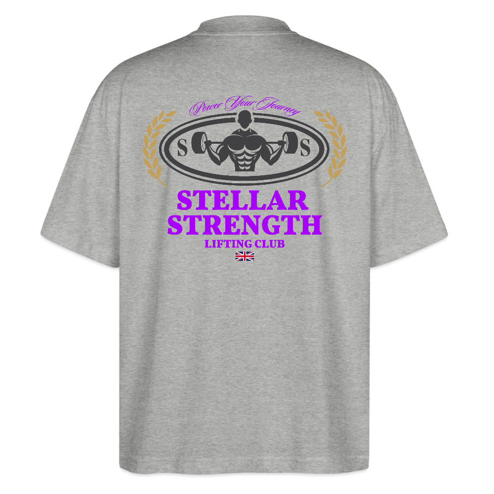 stellar strength classic edition oversized T-shirt violet - heather grey