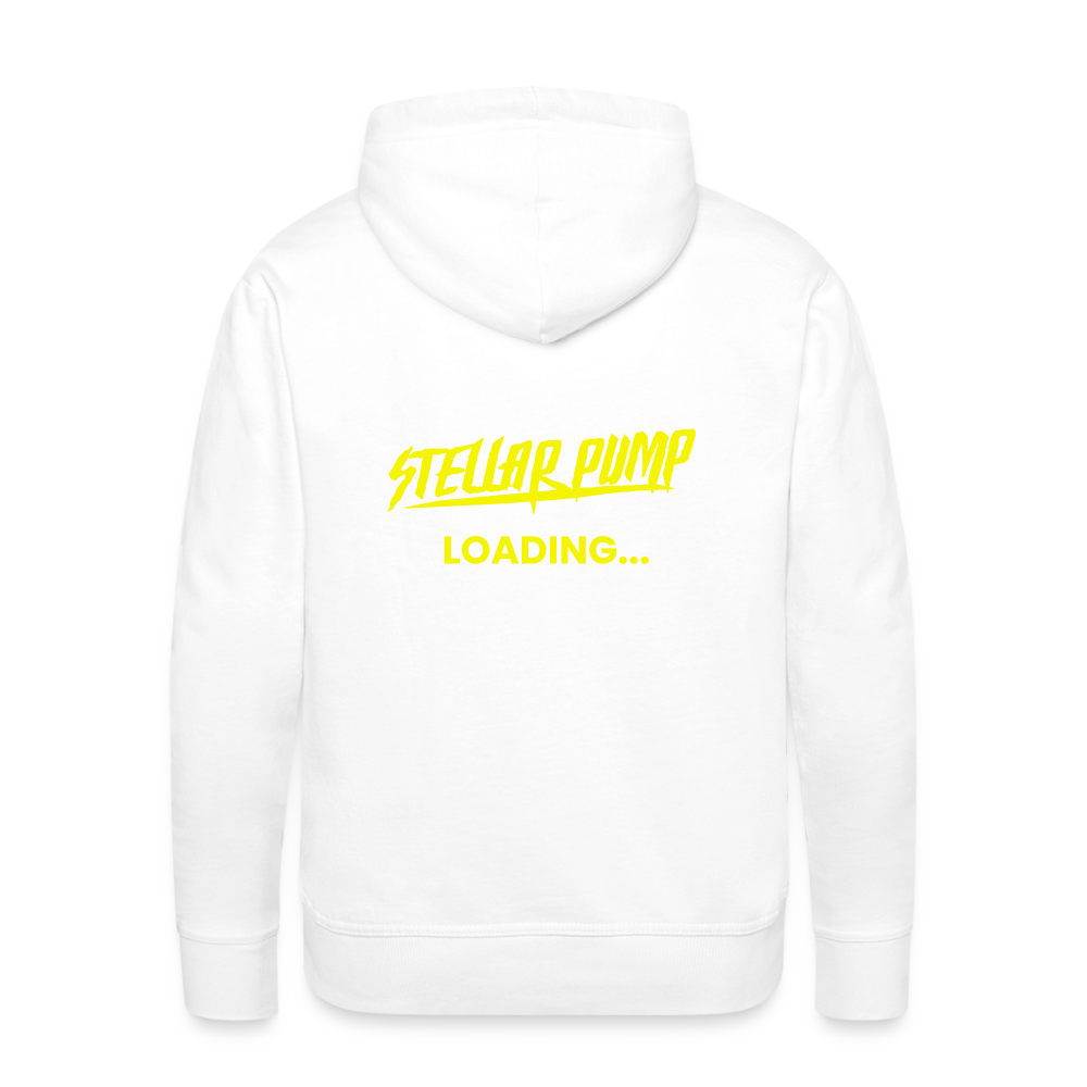 Men’s stellar pump loading Premium Hoodie - white