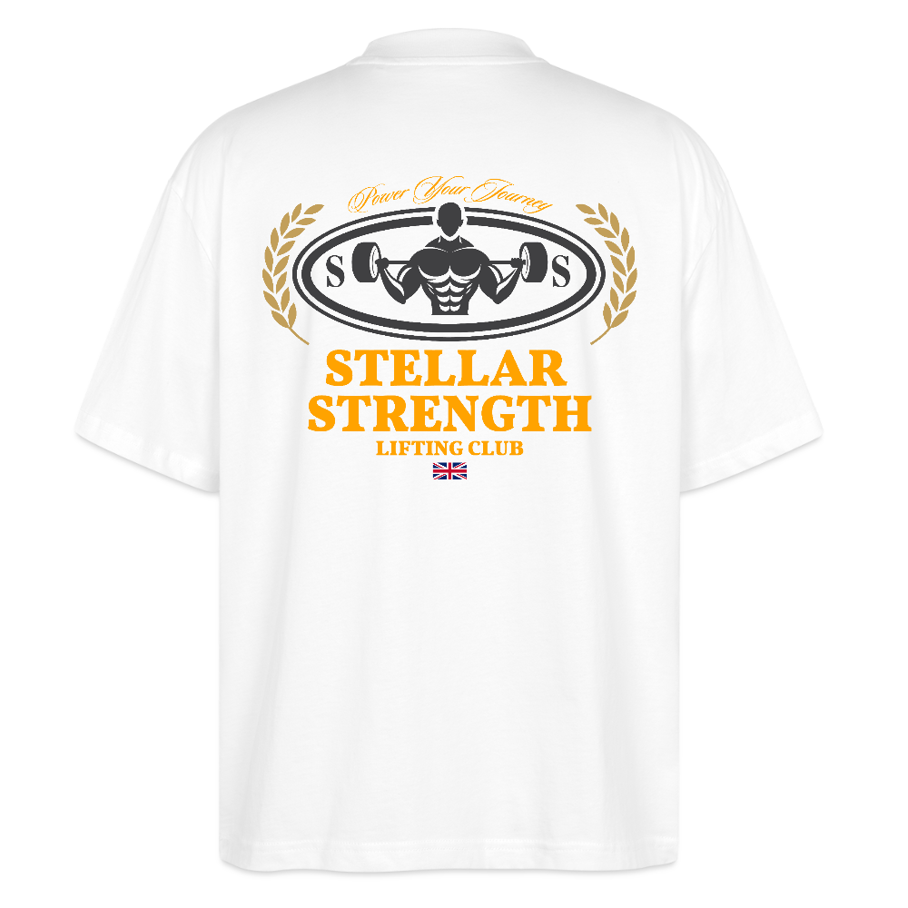 stellar strength classic edition oversized T-shirt orange - white