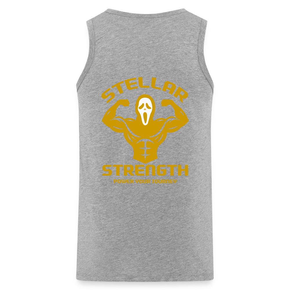 stellar strength flex tank top gold - heather grey