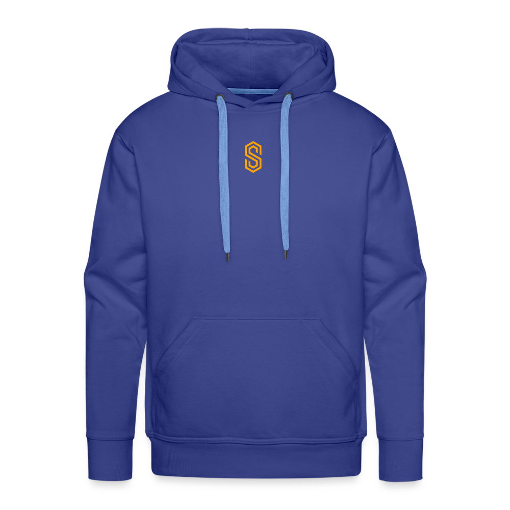 Men’s stellar fusion Premium Hoodie orange - royal blue