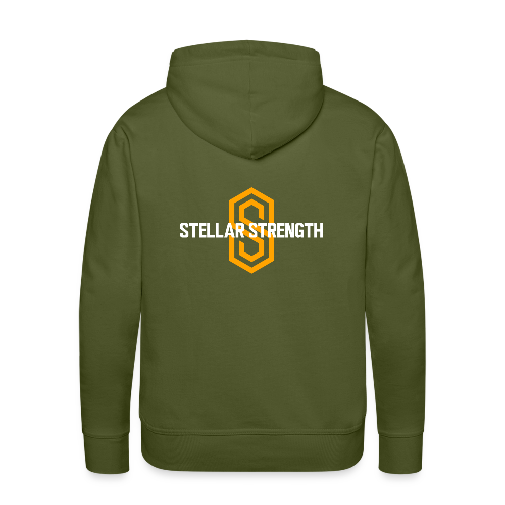 Men’s stellar fusion Premium Hoodie orange - olive green