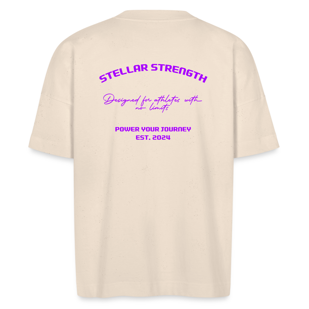 stellar strength platinum edition oversized T-shirt violet - natural raw