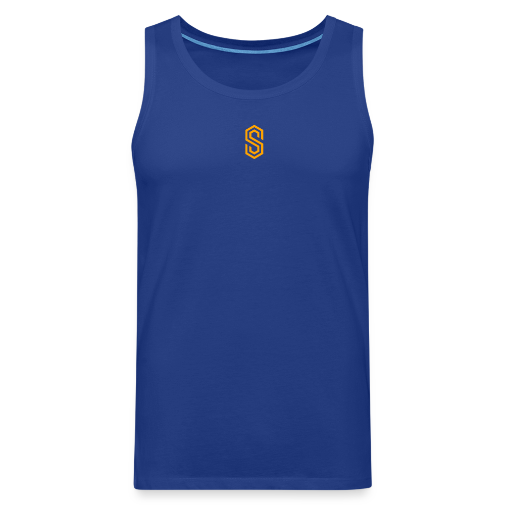 stellar strength fusion tank top orange - royal blue