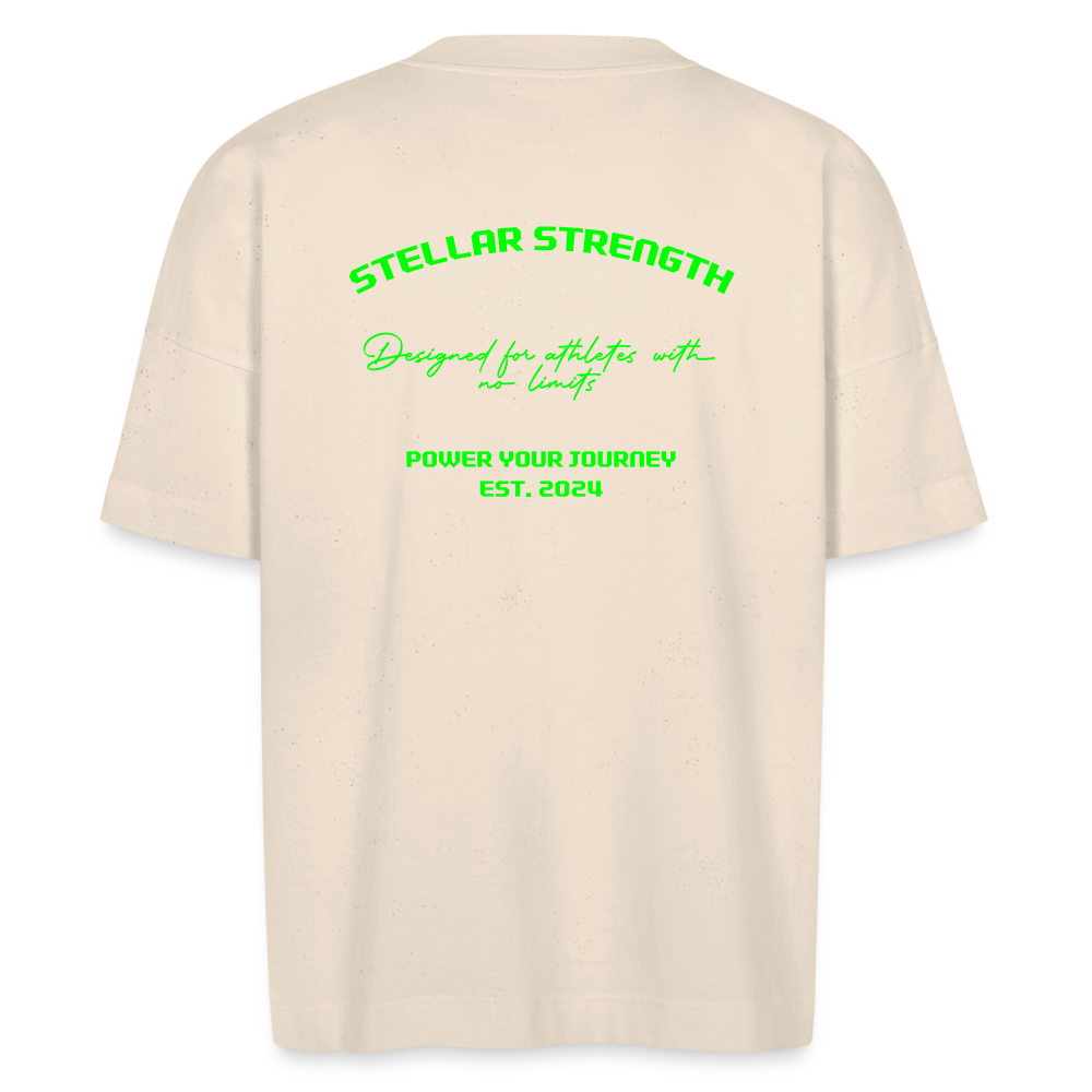 stellar strength platinum edition oversized T-shirt green - natural raw