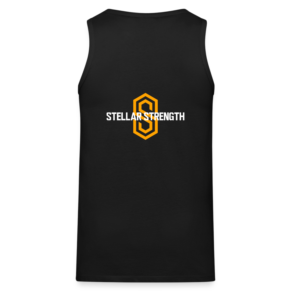 stellar strength fusion tank top orange - black