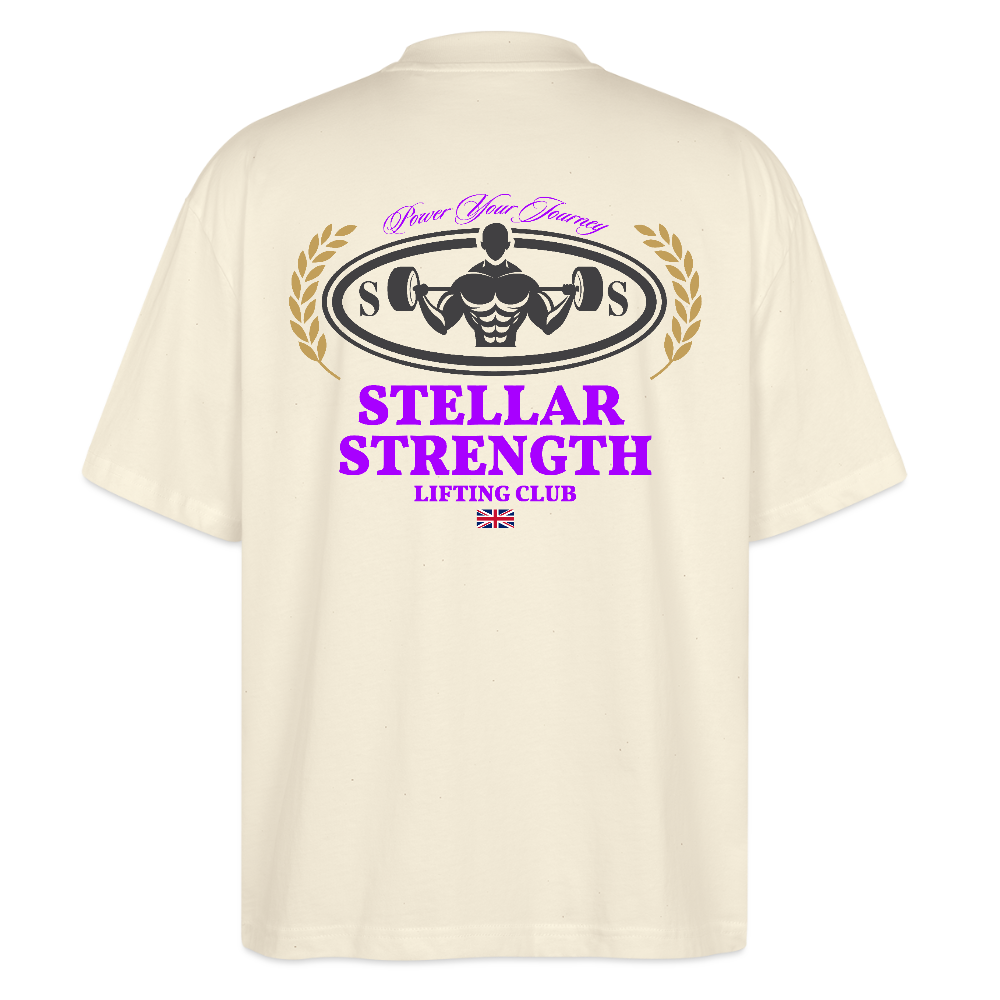 stellar strength classic edition oversized T-shirt violet - natural raw