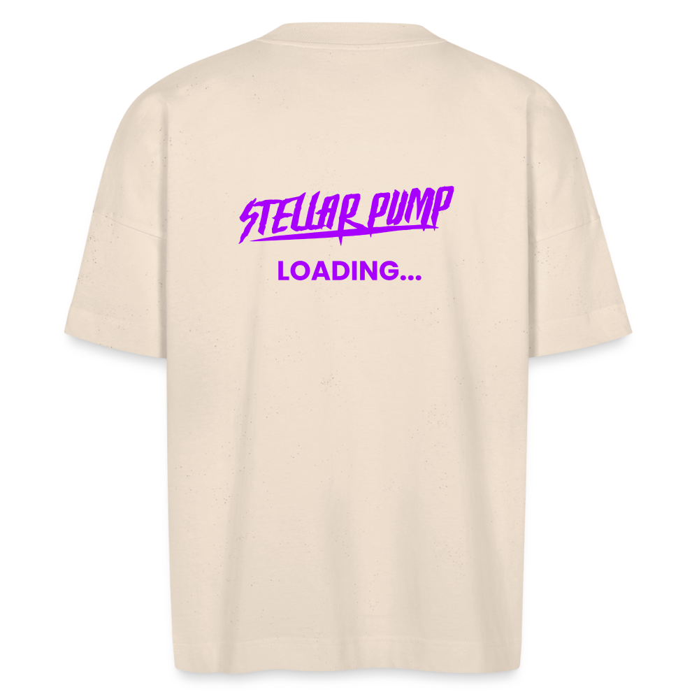 Stellar pump loading oversize  T-shirt violet - natural raw