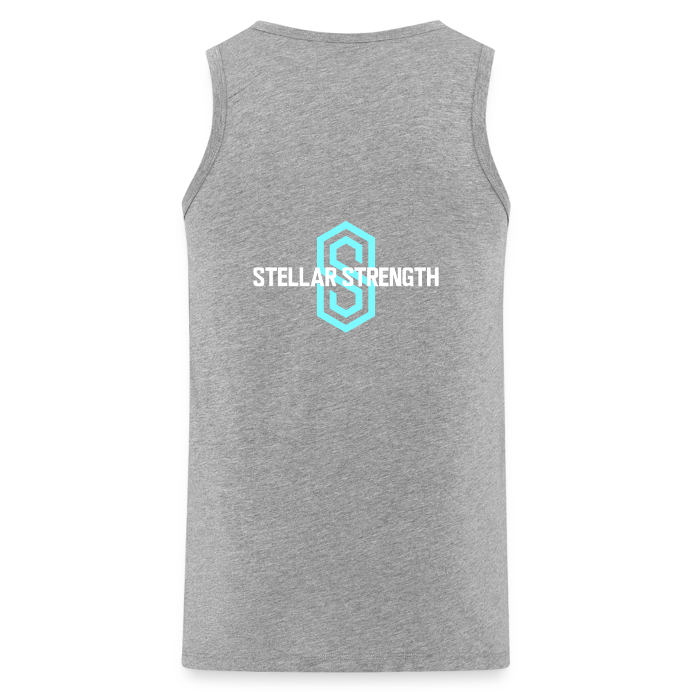 stellar strength fusion tank top blue - heather grey