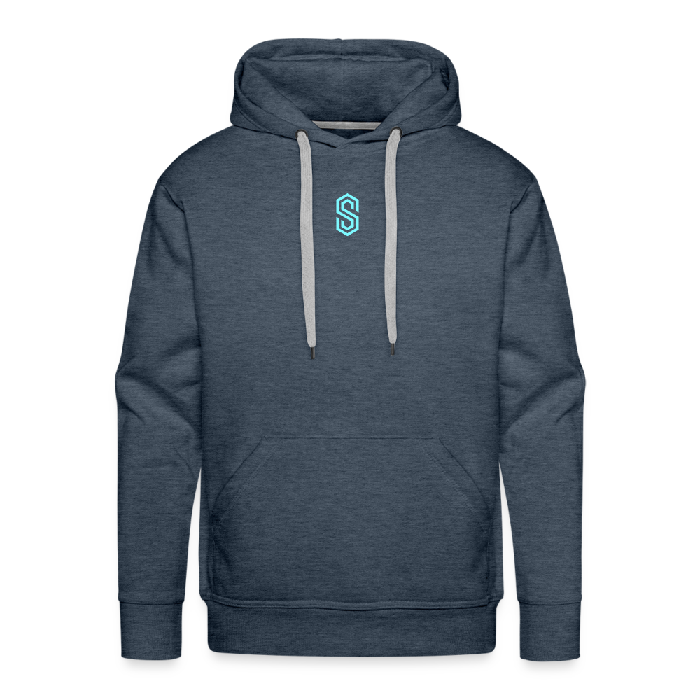 Men’s stellar fusion Premium Hoodie blue - heather denim