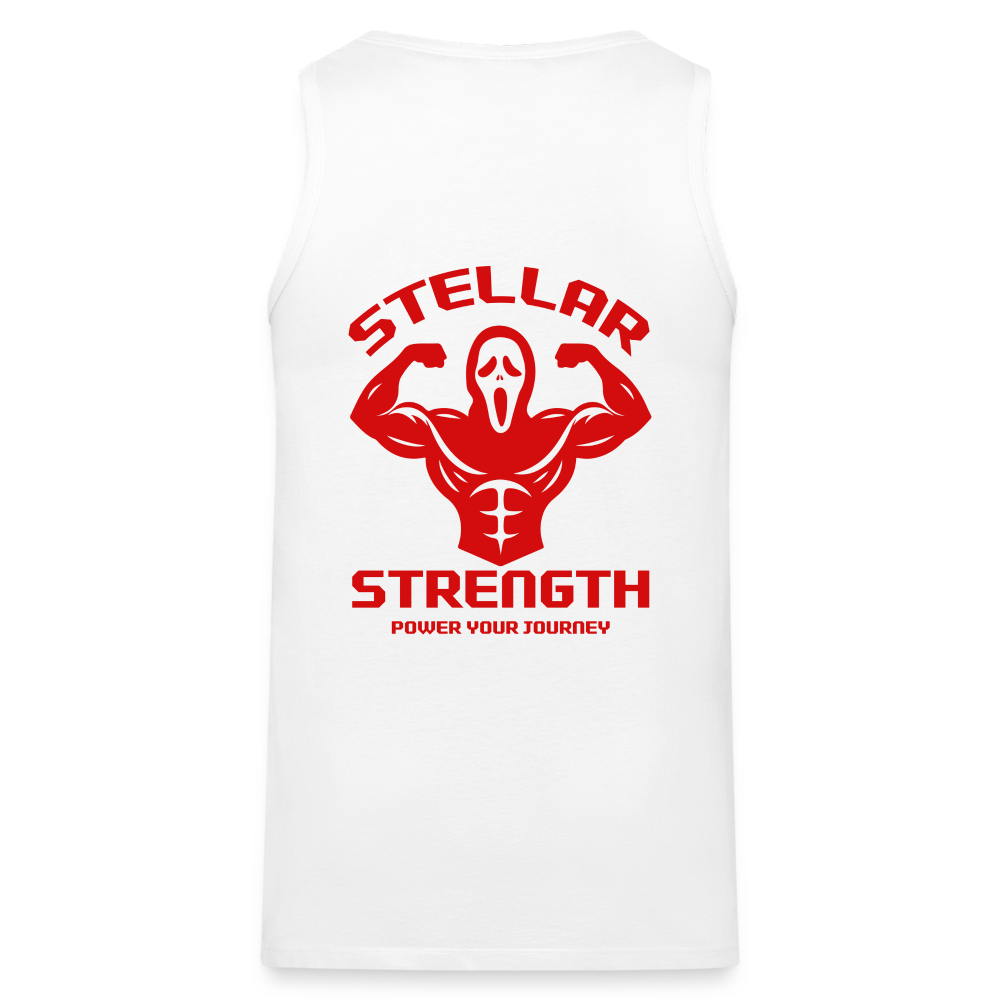 stellar strength flex tank top red - white
