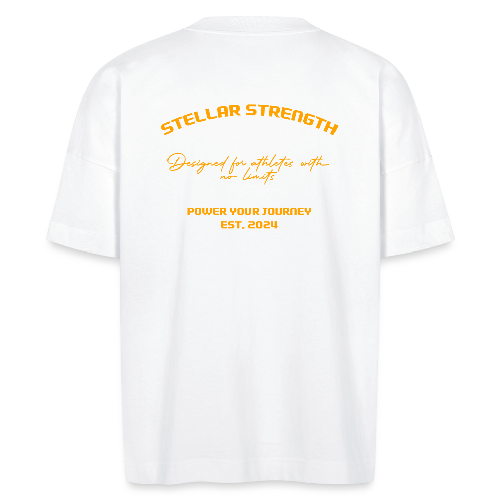 stellar strength platinum edition oversized T-shirt orange - white