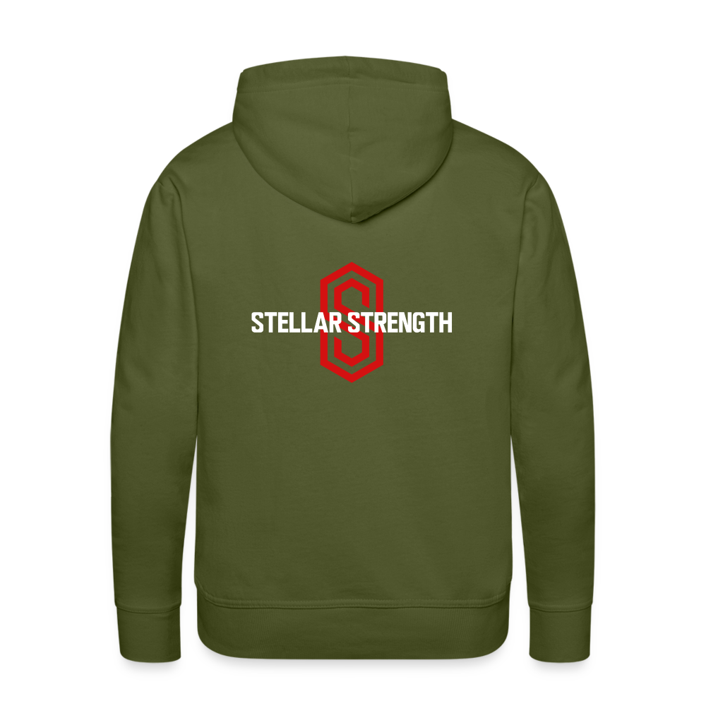 Men’s stellar fusion Premium Hoodie red - olive green