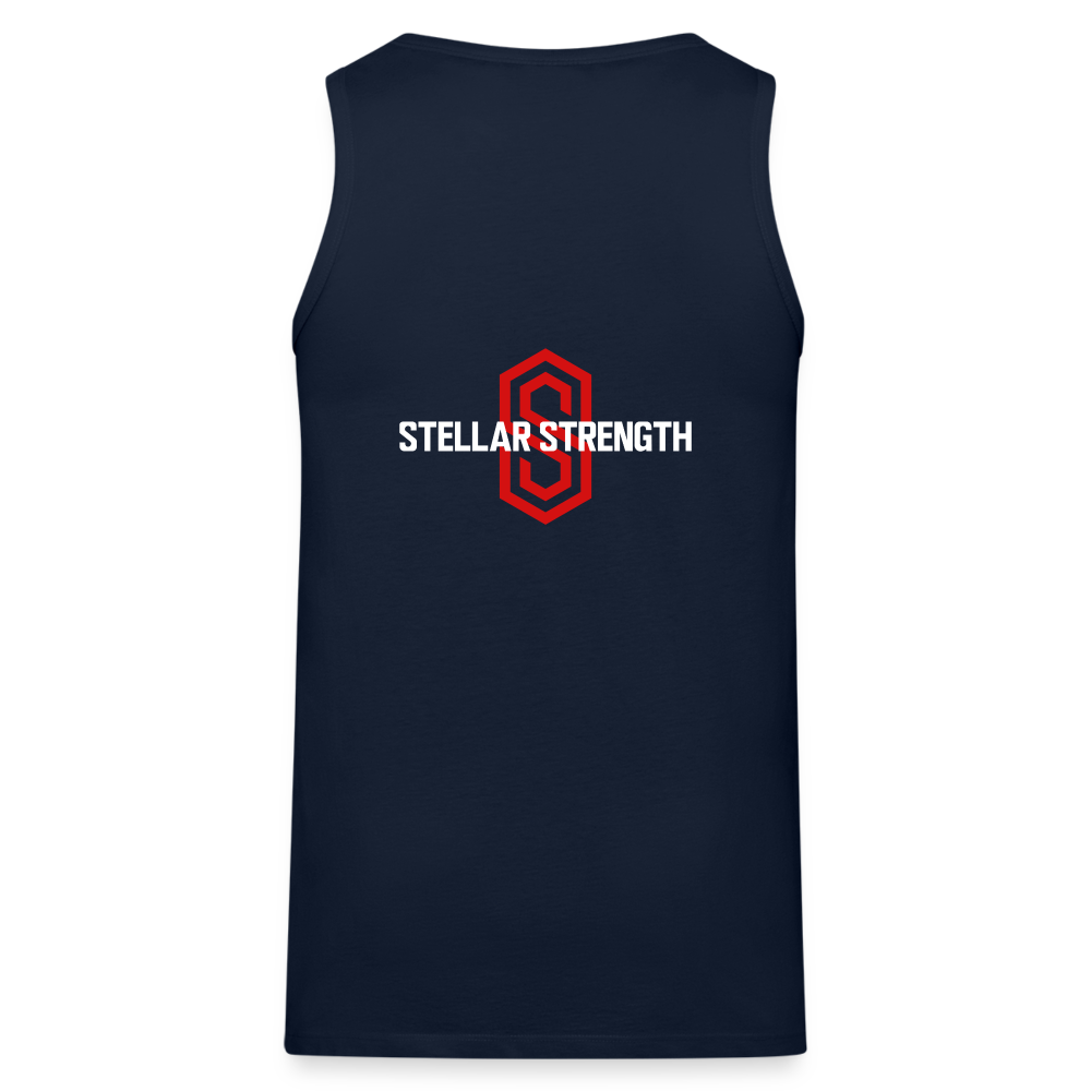 stellar strength fusion tank top red - navy