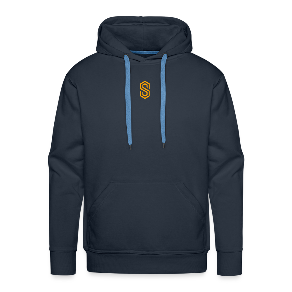 Men’s stellar fusion Premium Hoodie orange - navy
