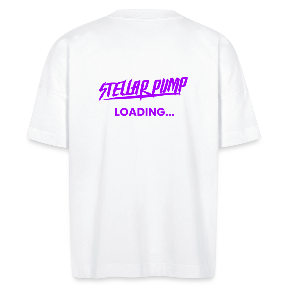 Stellar pump loading oversize  T-shirt violet - white