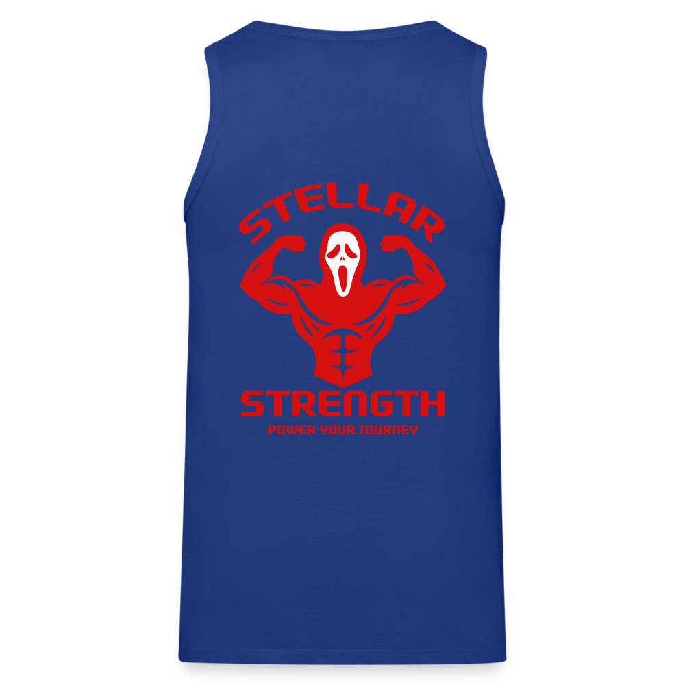 stellar strength flex tank top red - royal blue