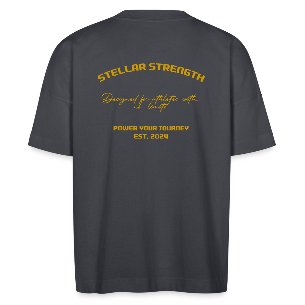 stellar strength platinum edition oversized T-shirt gold - indigo blue