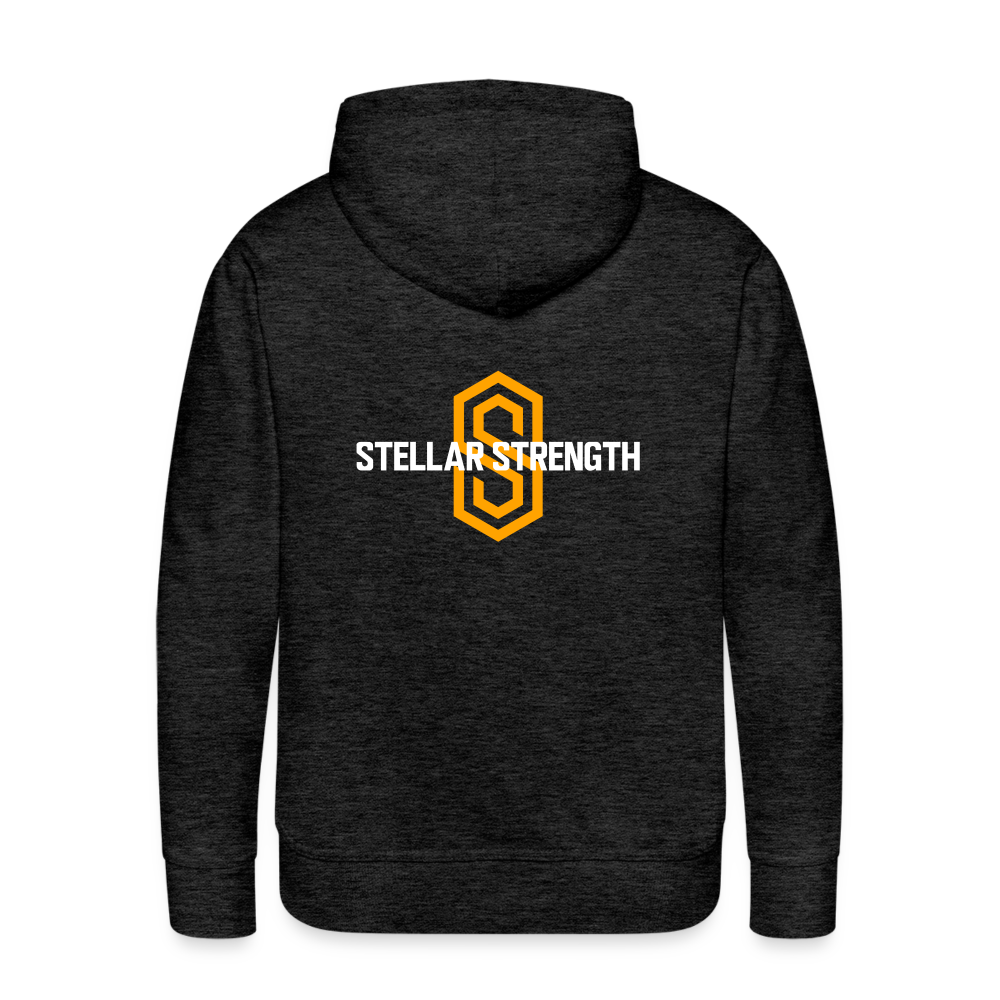 Men’s stellar fusion Premium Hoodie orange - charcoal grey