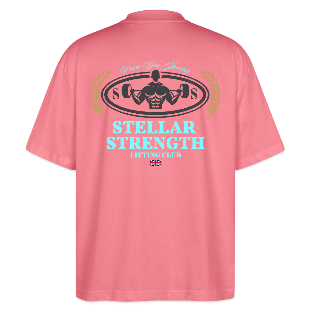 stellar strength classic edition oversized T-shirt blue - pink joy 