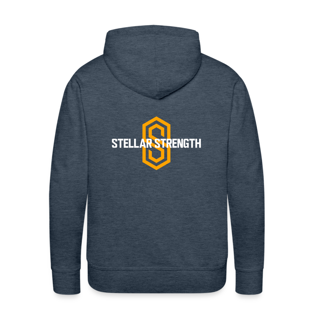 Men’s stellar fusion Premium Hoodie orange - heather denim