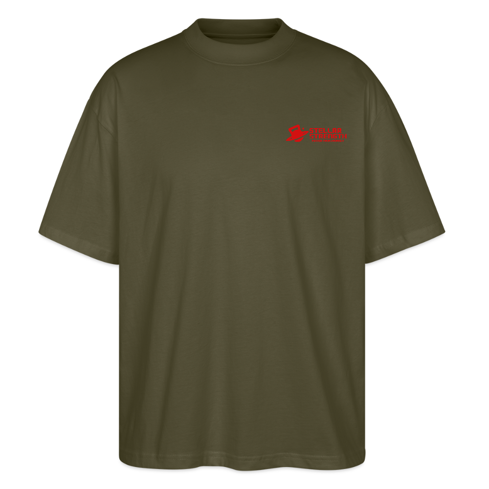 stellar strength classic edition oversized T-shirt red - khaki