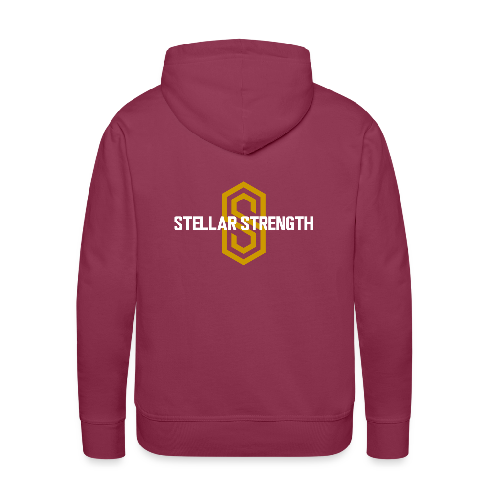 Men’s stellar fusion Premium Hoodie gold - bordeaux