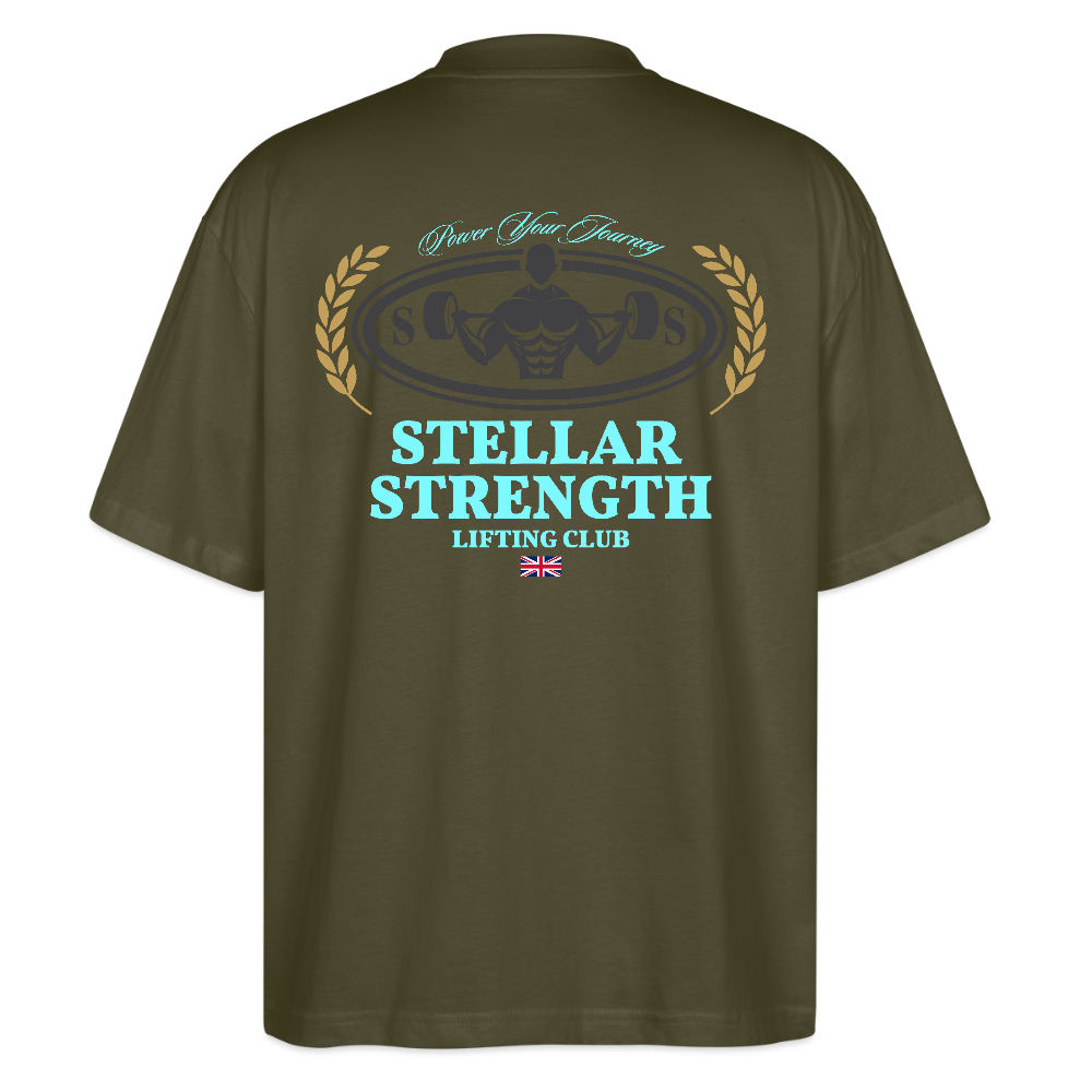 stellar strength classic edition oversized T-shirt blue - khaki