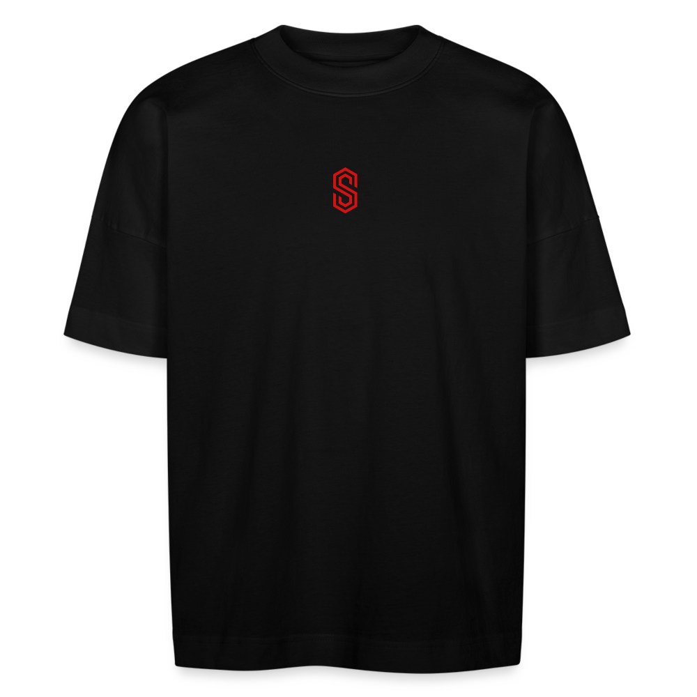 stellar pump loading oversized t-shirt red - black